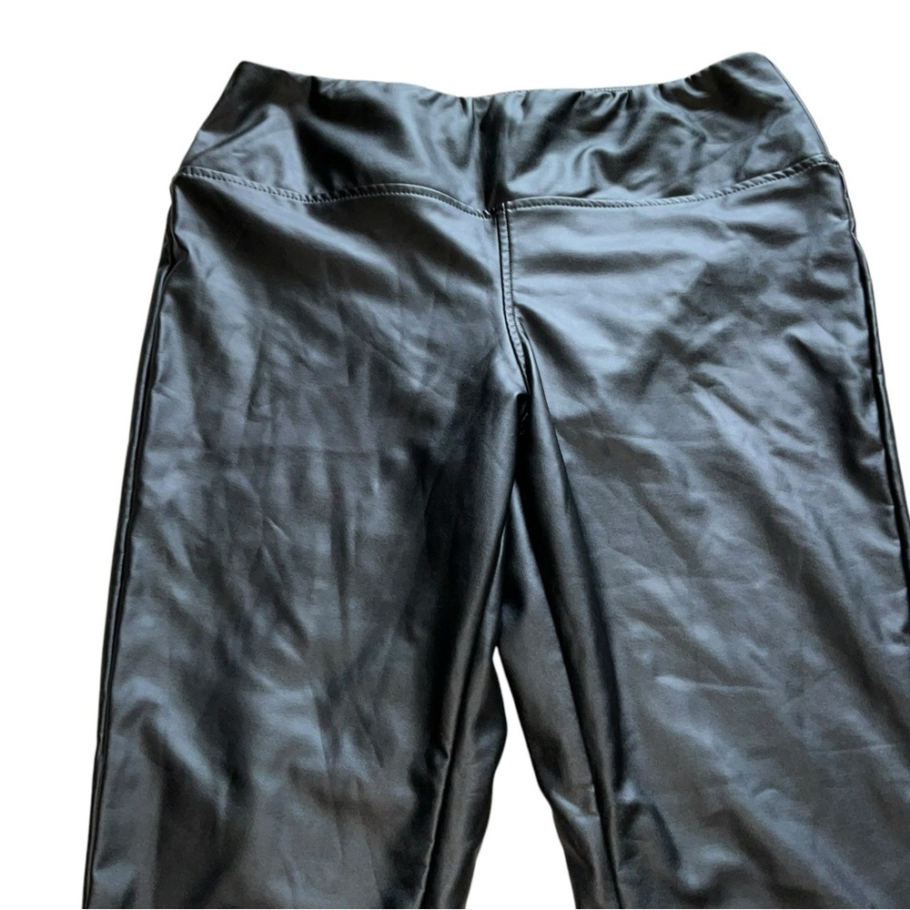 A New Day Black Faux Leather Leggings - Picture 3 of 4